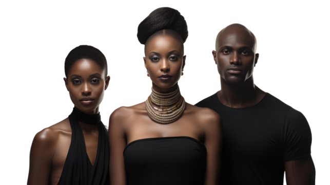Portrait of young black people