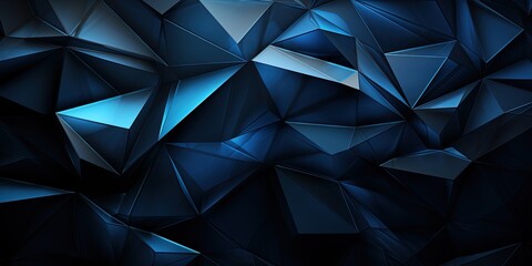 Black dark blue abstract background. Geometric shape. Line angle triangle stripe polygon. Color gradient
