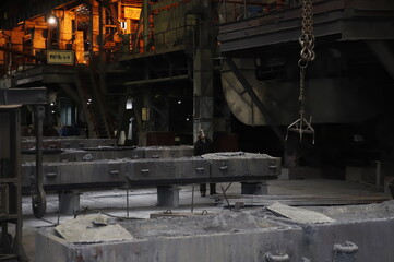 Steelmaking for metal smelting at the plant