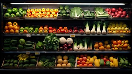 fruit and vegetables display