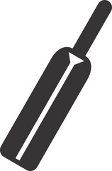 bat sign flat vector black 