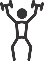 men character activities sign outline 