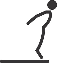 men character activities sign outline 