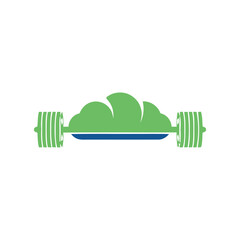 Barbell cross icon