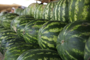 watermelons on market