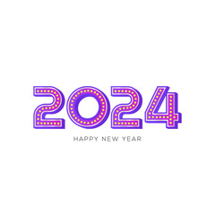 Obraz premium New Year logo. 2024 calendar design elements elegant contrast numbers layout. Happy new year 2024 logo design.