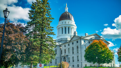 Maine State House is the capitol building of Maine in historic downtown of Augusta