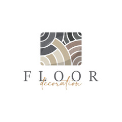 Floor Design Logo, Home Decoration Ceramic Tile Vector Illustration