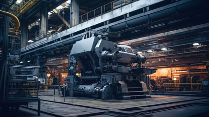 The intricate workings of an iron and steel factory