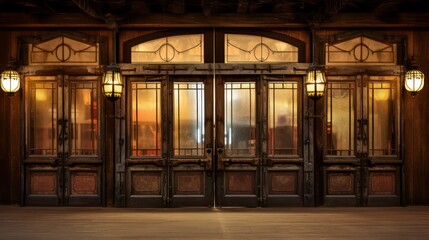 The iconic swinging doors of a vintage saloon - obrazy, fototapety, plakaty