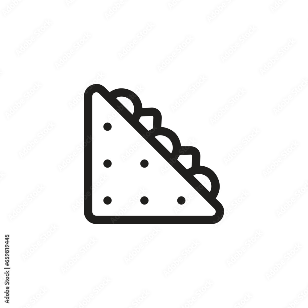 Poster sandwich icon vector. linear style sign for mobile concept and web design. sandwich symbol illustrat