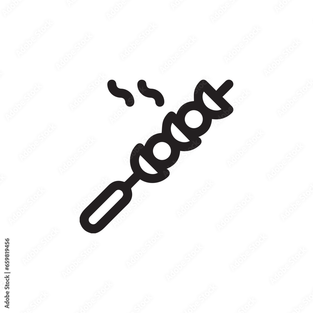 Poster meatballs icon vector. linear style sign for mobile concept and web design. meatballs symbol illustr