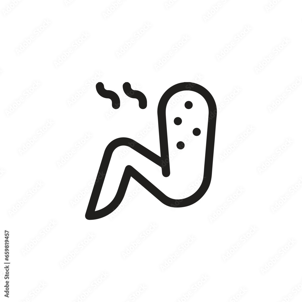 Poster chicken wings icon vector. linear style sign for mobile concept and web design. chicken wings symbol