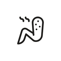 Chicken Wings icon vector. Linear style sign for mobile concept and web design. Chicken Wings symbol illustration. Pixel vector graphics - Vector.	