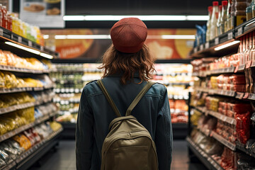woman in supermarket