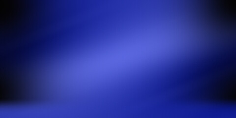 Blue empty room studio used for background and display of content design. banner for advertise product on website. Illustration design