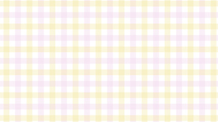 Pink and yellow plaid fabric texture as a background