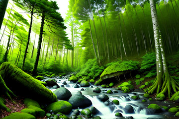 natural scenery of the forest