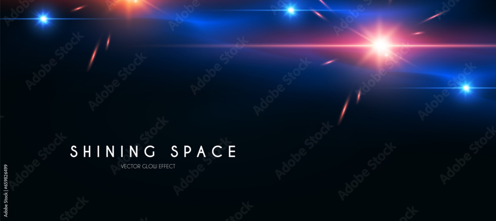 Canvas Prints motion light effect. shining magic background and shining stars in space. cosmos abstract background