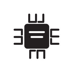 Obraz premium Processor Solid Icon