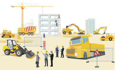 Handwerker auf der Baustelle,  illustration - 659827646