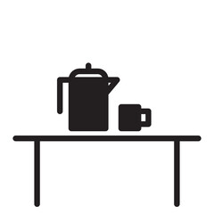 Coffee Table  Solid Icon