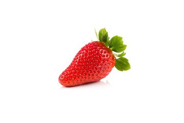 Red ripe strawberry fruits