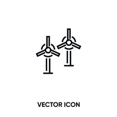 Eolic energy vector icon. Modern, simple flat vector illustration for website or mobile app.Wind turbine or alternative energy symbol, logo illustration. Pixel perfect vector graphics	