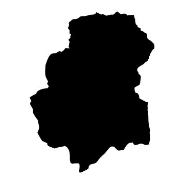 Huambo province map, administrative division of Angola.