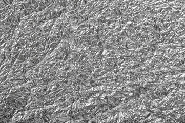 Aluminum Foil Texture Background, Wrinkled Aluminium Paper Pattern, Crumpled Tin Material Banner