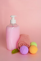 Obraz na płótnie Canvas Bath Bomb, Colorful Soap, Bath Ball, Water Cosmetic