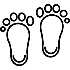 9 - Footprint Line Icon