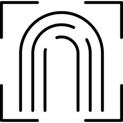 11 - Fingerprint Line Icon