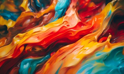 Fototapeta premium Abstract paintings with vivid colors (JPG 300Dpi 12000x7200)
