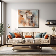 Modern living room with sofa