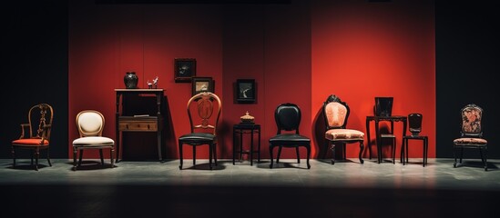 Displayed furniture includes chairs