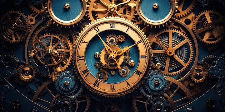 Banner of clock gears