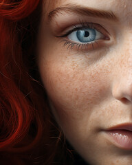 Extreme Close-Up of Woman with Perfect Skin