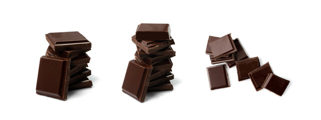 Broken Chocolate Bar Isolated