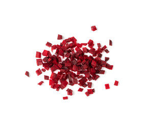 Beetroot Cubes Isolated