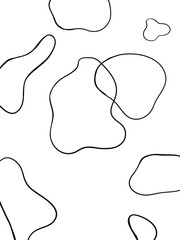Vector abstract flowing line blobs on white background