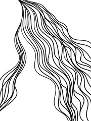 Vector abstract hairy lines background