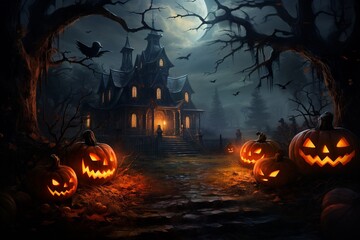 A Haunting Scene of Mystery and Excitement Created with Generative AI