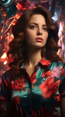 Woman with red , wallpaper for mobile pictures, Background HD