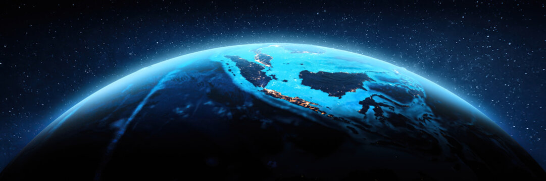 South-east Asia city lights