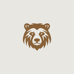 熊をシンボリックに用いたロゴのベクター画像