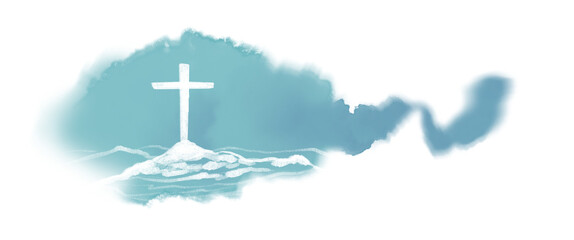 cross drawings for background religious concept illustration Can be applied to media and design work.