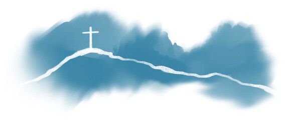 cross drawings for background religious concept illustration Can be applied to media and design work.