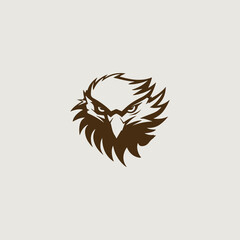 Obraz premium 鷹をシンボリックに用いたロゴのベクター画像