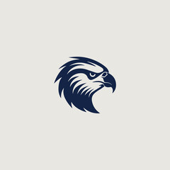 鷹をシンボリックに用いたロゴのベクター画像
